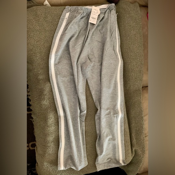 Unisex Patient PANTS Gray Zip sides Adjustable waist size L Easy On & Off - Picture 8 of 11